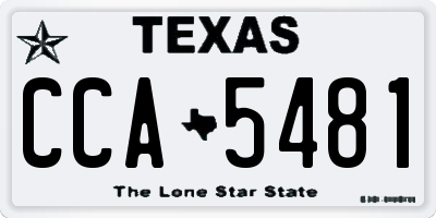 TX license plate CCA5481