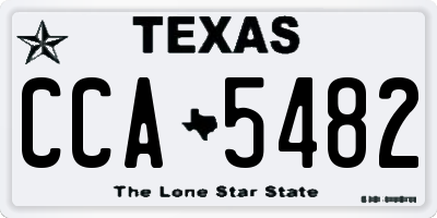 TX license plate CCA5482