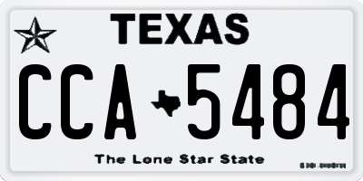TX license plate CCA5484