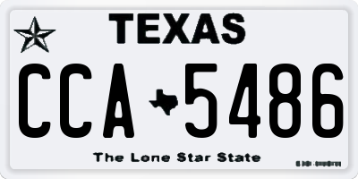TX license plate CCA5486