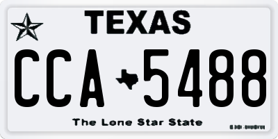 TX license plate CCA5488