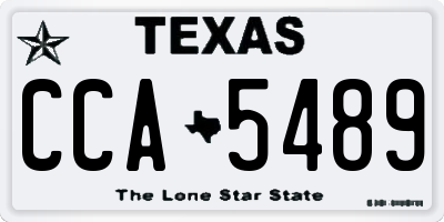 TX license plate CCA5489