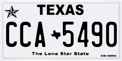 TX license plate CCA5490