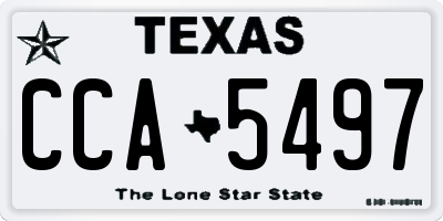 TX license plate CCA5497