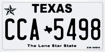 TX license plate CCA5498