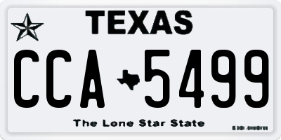 TX license plate CCA5499