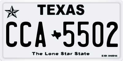 TX license plate CCA5502