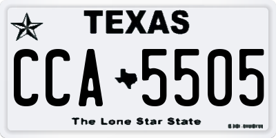 TX license plate CCA5505