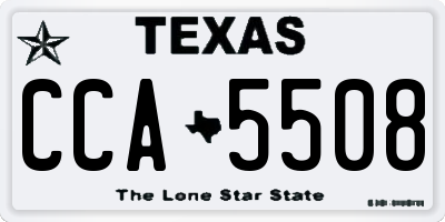 TX license plate CCA5508