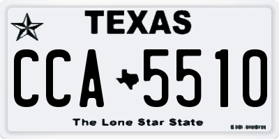 TX license plate CCA5510