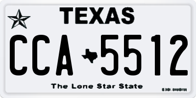 TX license plate CCA5512