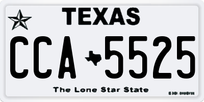 TX license plate CCA5525