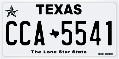 TX license plate CCA5541
