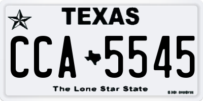TX license plate CCA5545