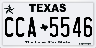 TX license plate CCA5546