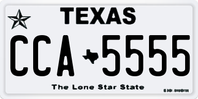 TX license plate CCA5555