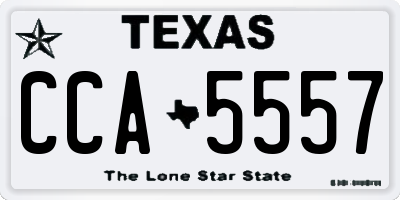 TX license plate CCA5557