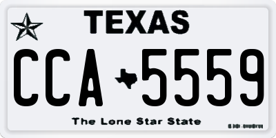 TX license plate CCA5559
