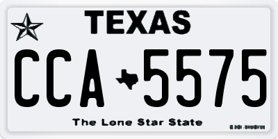 TX license plate CCA5575