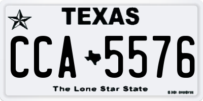 TX license plate CCA5576