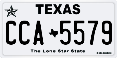 TX license plate CCA5579