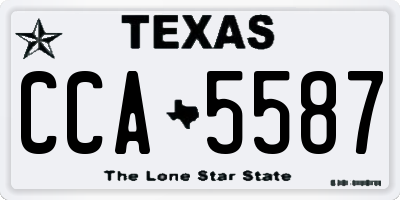 TX license plate CCA5587