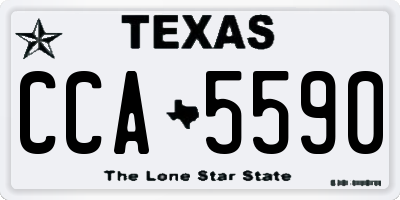 TX license plate CCA5590