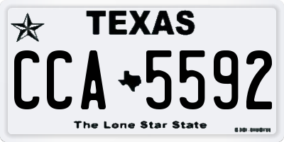 TX license plate CCA5592