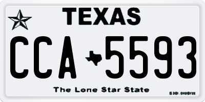 TX license plate CCA5593