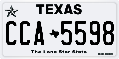 TX license plate CCA5598