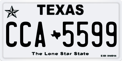 TX license plate CCA5599