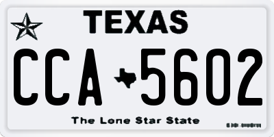 TX license plate CCA5602