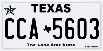 TX license plate CCA5603