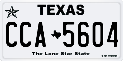 TX license plate CCA5604