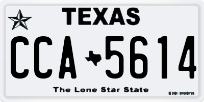 TX license plate CCA5614