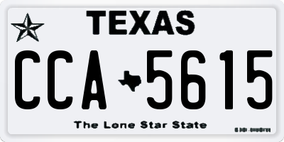 TX license plate CCA5615