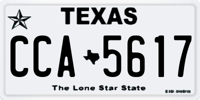 TX license plate CCA5617