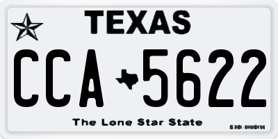 TX license plate CCA5622