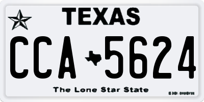 TX license plate CCA5624