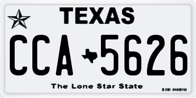 TX license plate CCA5626