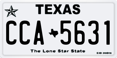 TX license plate CCA5631