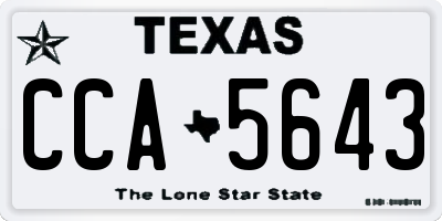 TX license plate CCA5643