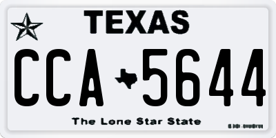 TX license plate CCA5644