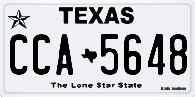 TX license plate CCA5648