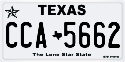 TX license plate CCA5662