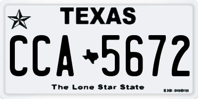 TX license plate CCA5672
