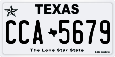 TX license plate CCA5679