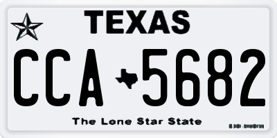 TX license plate CCA5682
