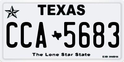 TX license plate CCA5683