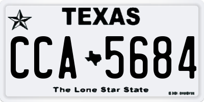 TX license plate CCA5684